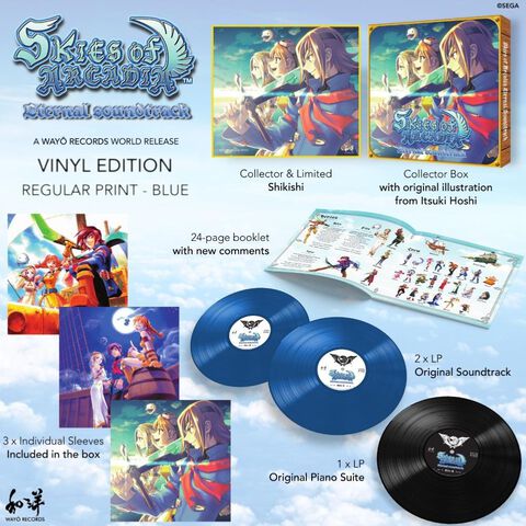 Vinyle Skies Of Arcadia Eternal Soundtrack 3 Lp Bleu/noir